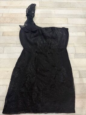 Isabel Lu Black One-Shoulder Cocktail Dress